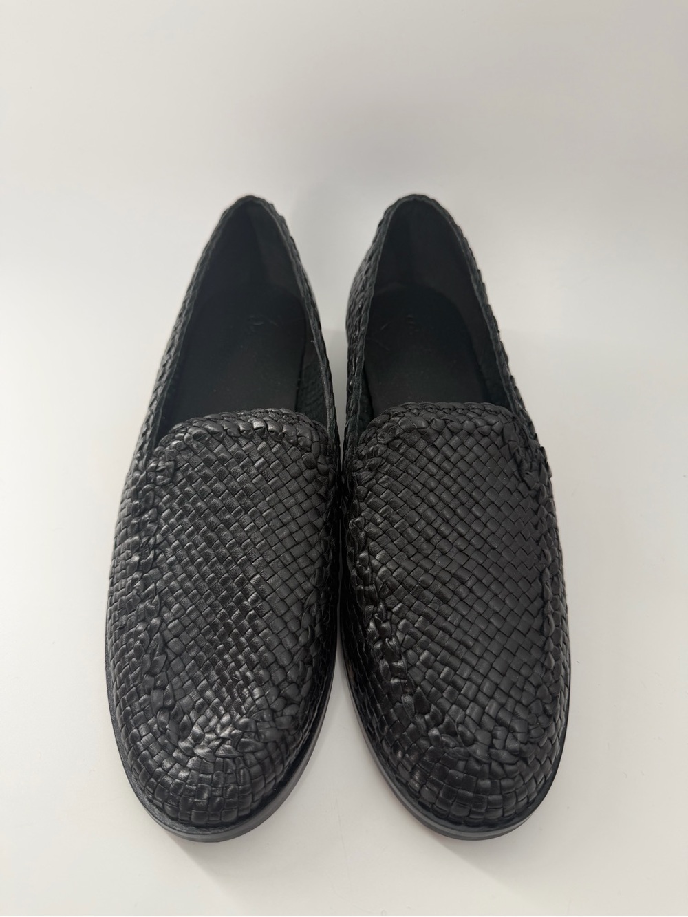 Cos Hand Woven Leather Black Loafers